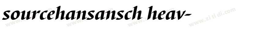 sourcehansansch heav字体转换
